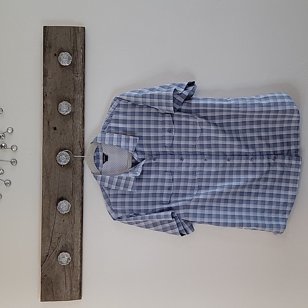 Eddie Bauer Women's Button Down Shirt - Blue SZ XL